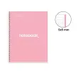 Notebook Emotions Rigide A4 Quadri. 5x5mm 80feuil. Rose photo du produit