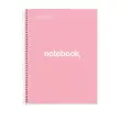 Notebook Emotions Rigide A4 Ligné 7mm 80feuil. Rose photo du produit