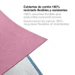 Notebook Be Eco Recyclé A4 Quadri. 5x5mm 80feuil. Rose photo du produit