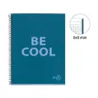 Notebook Be Eco Recycl&eacute; A4 Quadri. 5x5mm 80feuil. Saphir photo du produit