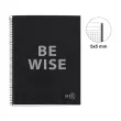 Notebook Be Eco Recycl&eacute; A4 Quadri. 5x5mm 80feuil. Anthracite photo du produit
