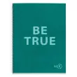 Notebook Be Eco Recyclé A4 Quadri. 5x5mm 80feuil. Émeraude photo du produit