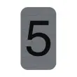 Plaque adhesive chiffre 5 photo du produit