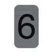 Plaque adhésive chiffre « 6 » - Exacompta photo du produit