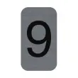 Plaque adhésive chiffre « 9 » - Exacompta photo du produit