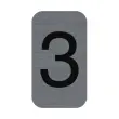 Plaque adhesive chiffre 3 photo du produit
