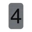 Plaque adhesive chiffre 4 photo du produit