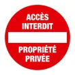 Panneau acces interdit 30 cm FR photo du produit