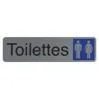 Plaque adhésive « Toilettes dame/homme » FR - Exacompta photo du produit