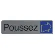 Plaque adh&eacute;sive &laquo; Poussez &raquo; FR - Exacompta photo du produit