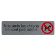 Plaque adh&eacute;sive &laquo; Chiens interdits &raquo; FR - Exacompta photo du produit