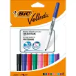 BIC Velleda 1741 Feutres pour Tableau Blanc Effaçables à Sec, Pte Conique Moy - Assortis, Etui Cartn de 8 photo du produit