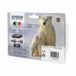 Pack de 4 cartouches d'encre C13T26164010 Ours polaire - Noir / Cyan / Magenta / Jaune - sous blister - Epson photo du produit