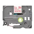Brother TZE222 Ruban 9mm Rouge / Blanc photo du produit