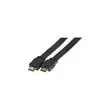 Cordon HDMI haute vitesse plat noir  - 2,0m photo du produit