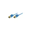 Cordon RJ45 sur cable categorie 7 S/FTPLSOH snagless bleu - 10 m photo du produit