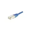 Cordon RJ45 categorie 5e F/UTP bleu - 1m photo du produit