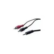 Cordon stereo Jack 3.5 mm vers 2 x RCAMnoir - 3 m photo du produit