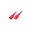 Rallonge d alimentation C14 / C13 rouge- 1,8 m photo du produit