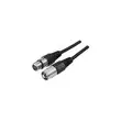 Cable XLR 3P Male / Femelle noir 1m photo du produit