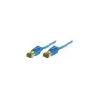 Cordon RJ45 sur cable categorie 7 S/FTPLSOH snagless bleu - 0,5 m photo du produit