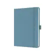 sigel Carnet de notes Jolie Feel, tissu, A5, lign&eacute;, bleu photo du produit