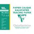 Pochette de 20 feuilles de papier calque 90/95 gr 24 x 32 cm - Clairefontaine photo du produit