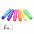 Lot de 6 bâtons de gouache Stick'color solides - Fluo assortis - La francaise des couleurs photo du produit