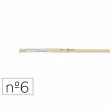 Lot de 10 brosses plates poils soie porc N6 - Virole alu - Manche bois - O color photo du produit
