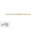 Lot de 10 brosses plates poils soie porc N6 - Virole alu - Manche bois - O color photo du produit