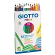 Crayon couleur mega hexagonal mine large 5, 5mm 12 unit&eacute;s - Giotto photo du produit