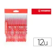 Lot de 12 feutres coloriage pointe moyenne rouge - Stabilo photo du produit