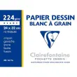 Papier dessin a grain 224g 24x32cm pochette 12f - Clairefontaine photo du produit