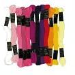 Fil coton bracelet bresilien 7m coloris assortis sachet 12 echevettes - Graine creative photo du produit