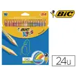 Crayon couleur kids tropicolors 24 unit&eacute;s 175mm mine r&eacute;sistante - Bic photo du produit