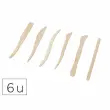 Ebauchoir o'color bois dur et resistant assortis sachet 6 unit&eacute;s - La francaise des couleurs photo du produit
