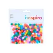 Pompons fontorpin polypropylene 10mm mix couleurs assorties 200 unités - Innspiro photo du produit