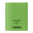 Cahier &agrave; rabats piq&ucirc;re - 22 x 11 cm - 48 pages - Vert - Conqu&eacute;rant photo du produit