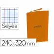 Cahier classique agrafe 240x320mm 96 pages seyes 90g orange - Conquerant photo du produit