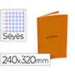 Cahier classique agrafe 240x320mm 96 pages seyes 90g orange - Conquerant photo du produit