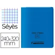 Cahier à rabats piqûre Seyès – A4+ 90 g - 96 pages - Bleu - Conquérant photo du produit