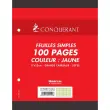 Feuillets mobile a5+ 170x220mm 100 pages 80g séyes jaune - Conquerant photo du produit