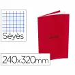 Cahier classique agrafe 240x320mm 96 pages seyes rouge - Conquerant photo du produit