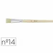 Brosse plate o'color poils soie porc n14 virole alu manche bois lot 10 - O color photo du produit