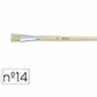 Brosse plate o'color poils soie porc n14 virole alu manche bois lot 10 - O color photo du produit