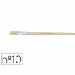Brosse plate o'color poils soie porc n&deg;10 manche bois naturel lot 10 - O color photo du produit