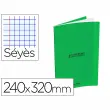 Cahier classique agrafe 240x320mm 96 pages seyes 90g vert - Conquerant photo du produit