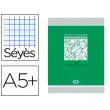 Cahier devoirs piq&ucirc;re Sey&egrave;s - A5+ 90g - 32 pages - Vert/gris - Conqu&eacute;rant photo du produit