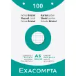 Étui de 100 fiches bristol quadrillé 5x5 perforé 148x210mm - Exacompta photo du produit