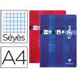 Cahier musique chant pique a4 48 pages 90g 24 seyes - Clairefontaine photo du produit